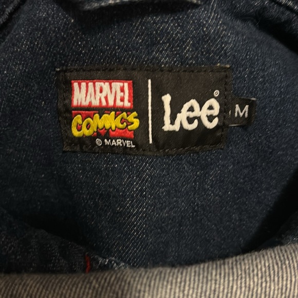 VINTAGE MARVEL COMICS LEE PAINTED LONG ZIP TO SHORT JEAN JACKET LEE BUTTONS MED - Picture 12 of 12